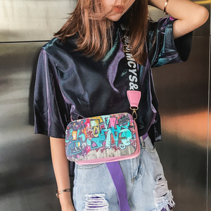 嘻哈包包女潮斜挎街头蹦迪