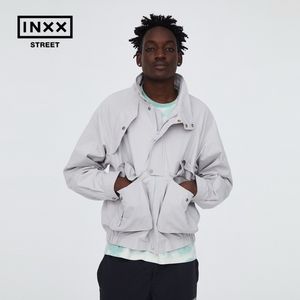 【inxxstreet】dreams系列 潮牌情侣个性简约水墨灰多口袋短外套