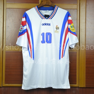001人付款淘宝1998法国球衣 98世界杯法国国家队复古足球服 主场客场