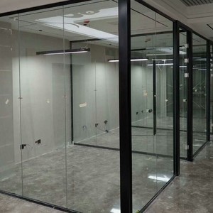 合肥玻璃门订做办公室玻璃隔断安装玻璃隔断