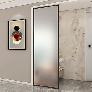 长虹玻璃屏风极窄边框客厅玄关卧室遮挡现代简约卫生间洗漱台隔断