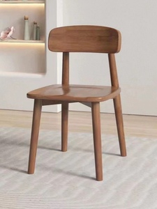 02款北欧全实木林芝椅高端现代简约靠背便捷实用稳固餐桌书桌