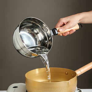 舍里家用304不锈钢水瓢厨房水漂加厚水舀子长柄铁瓢大号水勺盛粥