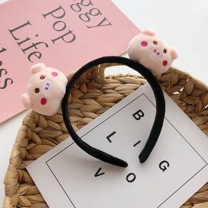 新品可公毛绒小猪头饰p爱年洗脸发箍韩国超萌成人头箍猪猪发饰猪