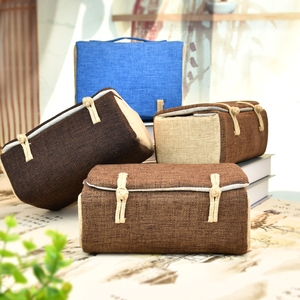 旅行茶具收纳包两壶二四六杯便携棉麻保护包中式复古茶壶亚麻布包