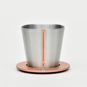 涩品ocd锡制黄酒杯紫铜镶嵌杯托酒盅乔迁送礼金属质2020手工制锡