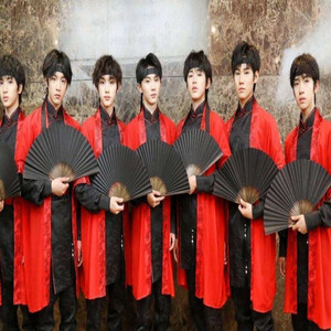 时代少年团霍元甲同款扇子tnt马嘉祺同款德云社折扇古风女蹦迪扇