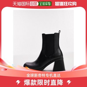 香港直邮潮奢 Topshop 女士 Bay 方头高跟短靴(黑色)