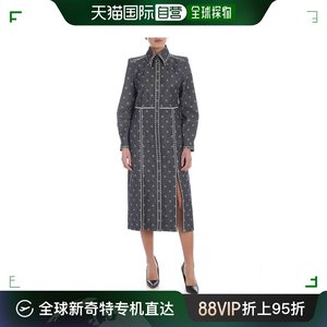 香港直邮FENDI 女士标志蓝色棉质牛仔衬衫裙 FDA747-A5X7-F19EE