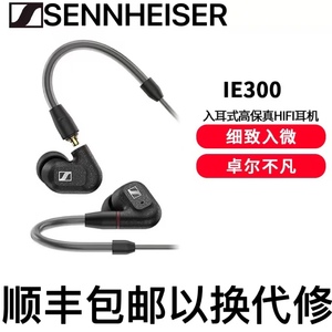 SENNHEISER/森海塞尔IE300入耳式高保真HIFI音乐监听耳机耳塞通用