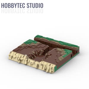 lego 乐高 二战 88炮 重炮 阵地 战壕 722pcs ldd「设计图纸」