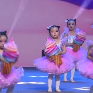 六一儿童节小雪糕舞蹈道具冰淇淋的味道表演服出幼儿园蓬蓬纱裙子