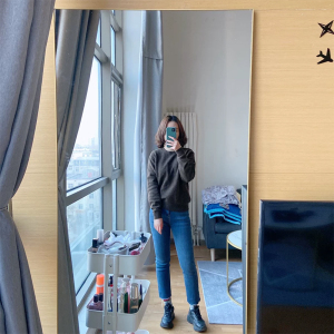 服装店试衣镜显瘦拉长全身镜家用落地镜直播自拍专用显高穿衣镜子