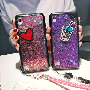 液体流沙oppor7手机壳花朵手绳opopr7t亮片闪星粉紫爱心女孩0ppr7