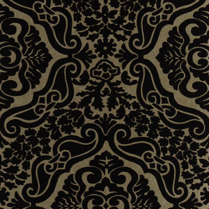 英国designers guild 原装进口espresso黑色花纹复古墙布墙纸海淘