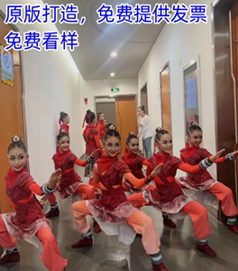 小荷风采再现花木兰舞蹈演出服女童表演服装古装戏曲将军士兵铠甲