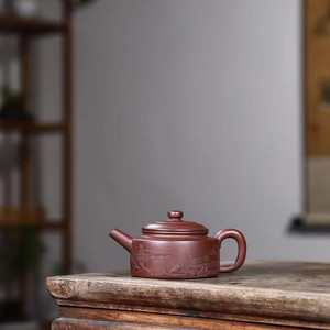 紫砂壶纯手工制德钟壶名家大师张志清,正宗原矿紫泥紫砂茶壶单壶