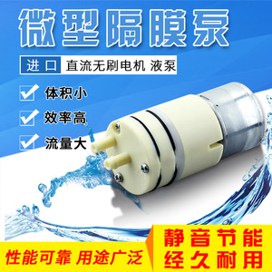 微型隔膜泵小型水液体泵调速进口制药实验洗牙机12V24V电产尼得科