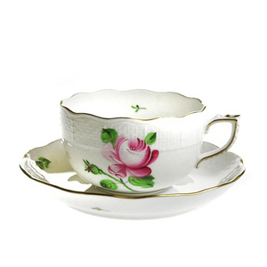 herend 赫伦 匈牙利产 玫瑰花蕾 欧式瓷器茶具下午茶红茶杯 200ml
