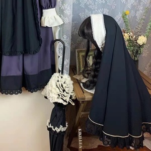 【adios eden】修女头巾原创手作lolita配饰现货(不支持退换)_阿里巴