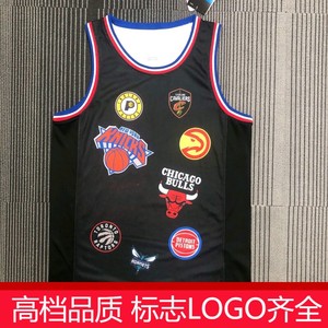 热压球衣背心篮球服sp联名nk黑色白色94号东部西部全队标