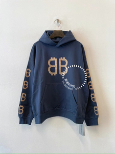 正品代购 巴黎世家/balenciaga 24春夏新款 比特币双b卫衣帽衫