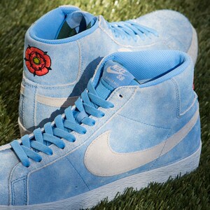 正品耐克板鞋nike sb blazer新款刺绣英伦玫瑰花男女板鞋