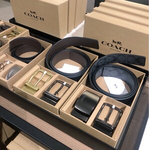 蔻驰coach腰带礼盒belt双头替换双面皮带宽窄套盒有现货美国代购