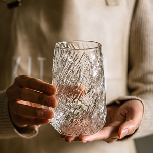 玻璃咖啡杯大容量冰美式拿铁杯耐热透明ins风高颜值女水杯子家用