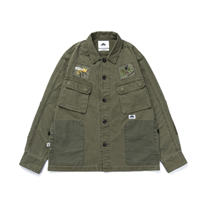 urban forest(ubfr)173rd 潮牌四袋工装夹克军事刺绣军装衬衫外套