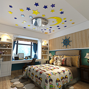 星空3d立体墙面壁创意天花板吊顶装饰儿童房间布置屋顶卧室贴纸画