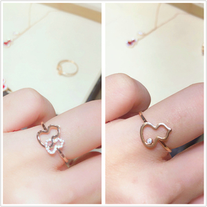 正品qeelin/麒麟wulu葫芦戒指 18k玫瑰金 镶钻 个性男女情侣对戒