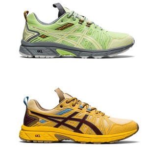 韩国直邮asics/亚瑟士gel-venture 7 kiko联名黄绿色男女慢跑步鞋