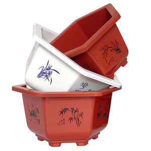 古典六角花盆塑料大号特价清仓兰花盆君子兰盆景花盆多肉