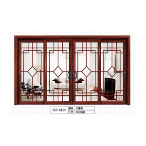新中式仿古硅镁铝合金阳台门书房门隔断门重型推拉门双层钢化中空