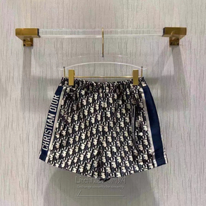 dior/迪奥 22ss oblique新款老花满印字母logo休闲短裤女沙滩裤男
