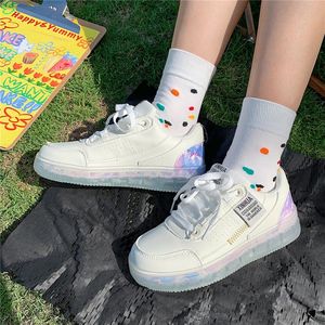 果冻鞋女板鞋透明韩版