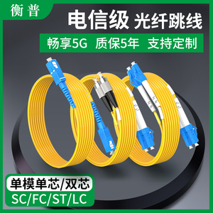 光纤跳线sc-sc光纤线电信级SC-SC转LC-LC-FC-ST跳纤单模单芯双芯尾纤方转方转圆3米/5米延长线光缆5G机房