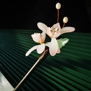 百名百货优选淘宝木兰发簪包邮琉璃木兰花发钗白簪子汉服玉兰宫廷