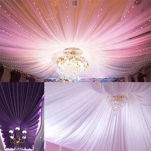 装饰纱幔吊顶圆形长方形造型美容院酒店民宿卧室客厅网红屋顶遮丑