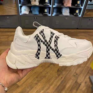 mlb ny满标联名 复古男女情侣款老爹鞋厚底运动休闲鞋 32shcm011