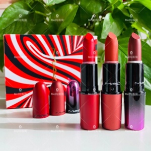 mac子弹头口红圣诞限量口红套装316batedbreathrubywoo3g