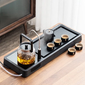 茶盘套装全自动一体式小型现代轻奢排水干泡台烧水壶家用功夫茶具