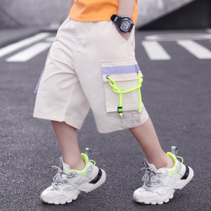 新款牧童鞋服装童装男童短裤2020新款夏装工装裤中裤男孩七分裤儿