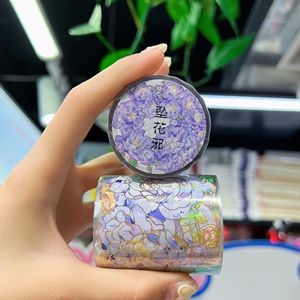 北京天天向上 三渡文创pet浮雕烫金胶带古风鲜花系列