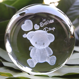 水晶球麋鹿星空透明创意装饰品玻璃球小摆件圆球可爱生日礼物女生