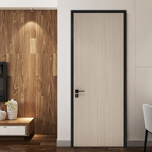2022年新款极简铝木门隔音房门卧室门套装门家用房间门免漆室内门