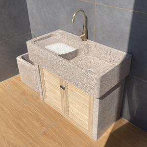 天然大理石洗衣池整石一体石材洗手盆阳台户外别墅花岗岩防水池子