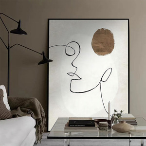 极简主义艺术 抽象线条和形状简约装饰玄关现代轻奢大幅落地画