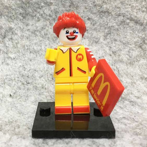 麦当劳叔叔mcdonald"s 肯德基 爷爷 kfc 积木手办 出口玩具公仔